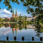 Hansestadt Lübeck: Mühlenteich mit dem Dom