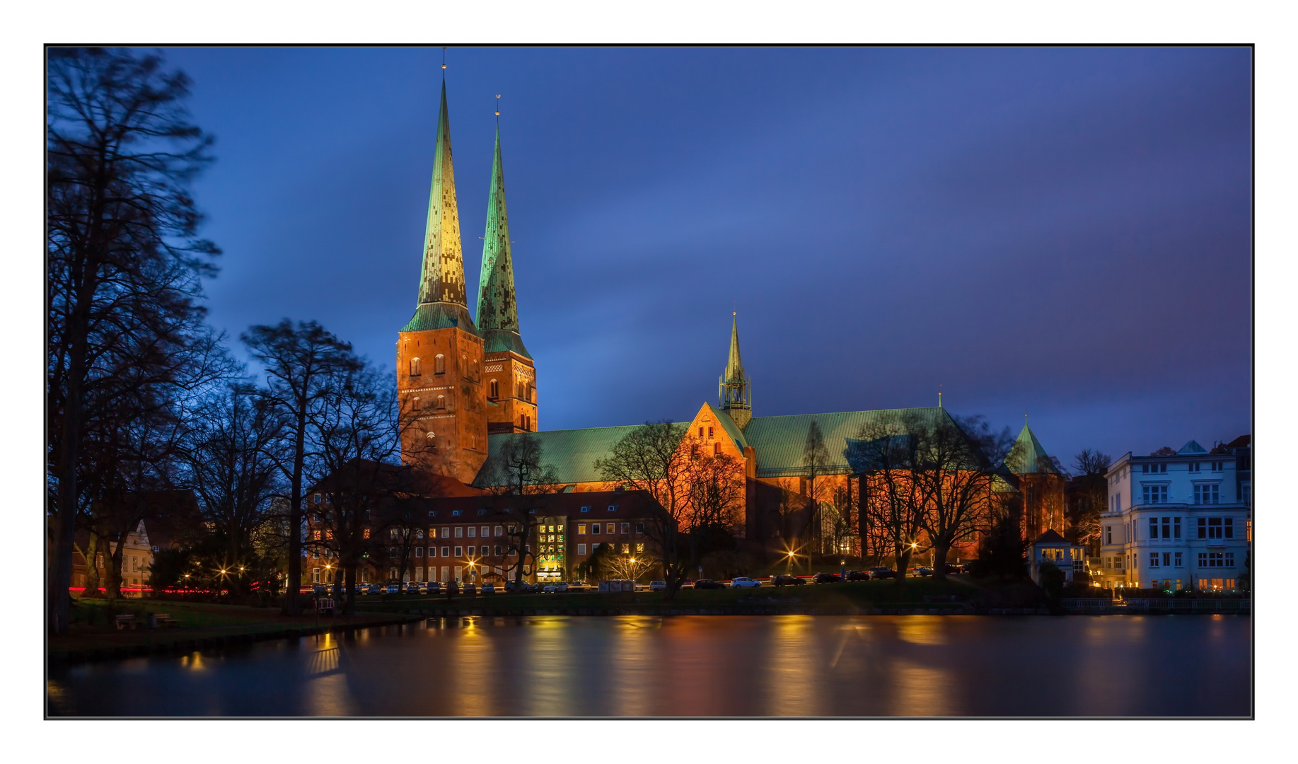 Hansestadt Lübeck: Mühlenteich mit Dom