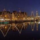 Hansestadt Lübeck: Museumshafen in Winterbeleuchtung