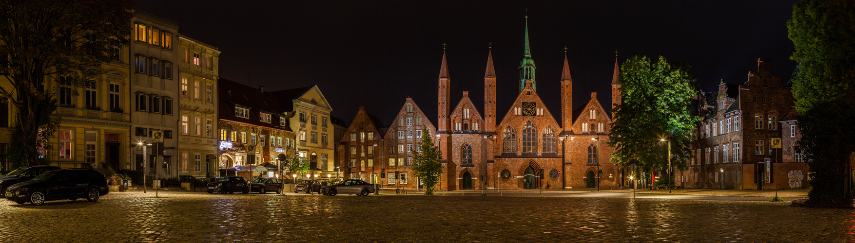 Hansestadt Lübeck: Nachts am Koberg