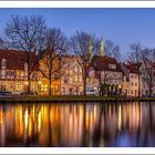 Hansestadt Lübeck: Obertrave zur blauen Stunde