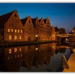 Hansestadt Lübeck: Salzspeicher bei Nacht