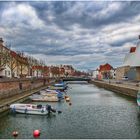 Hansestadt Stralsund am Semlower Kanal...