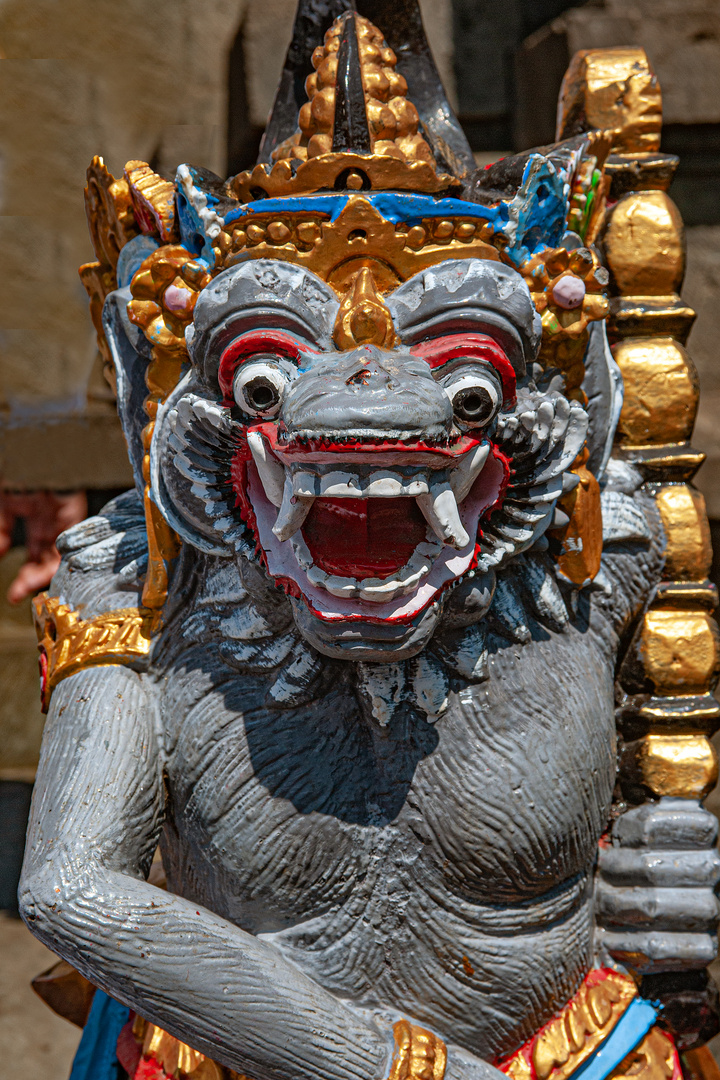 Hanuman as temple guard