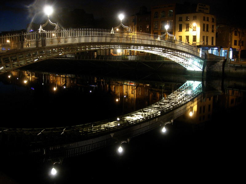 Ha'Penny Bridge in Dublin City