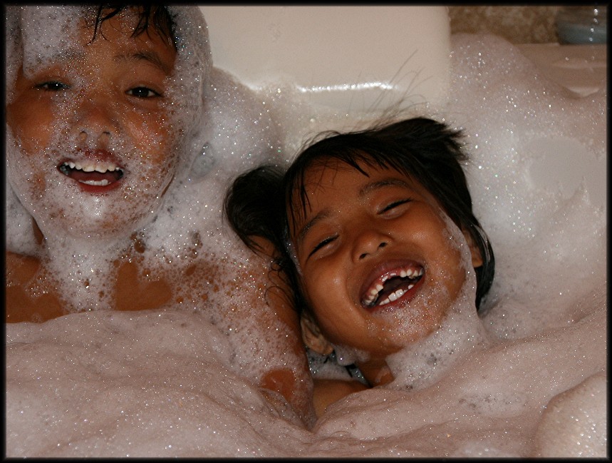 'Happiness is a Bubble Bath'