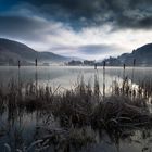 Happurger-Stausee bei Sonnenaufgang -3 Grad