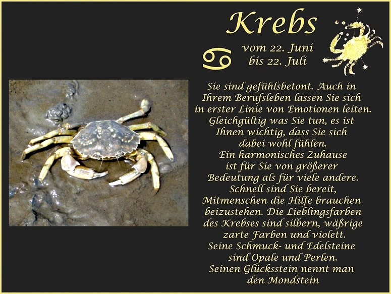 Happy Birthday Sternbild Krebs