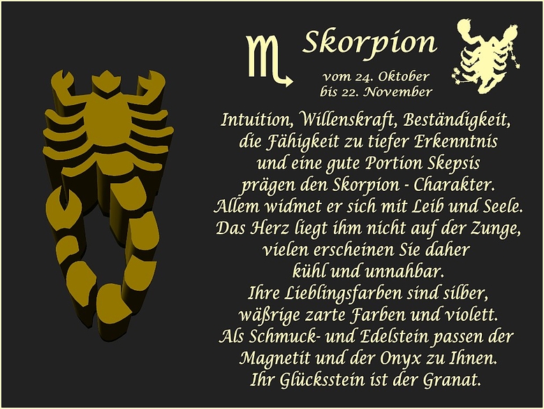 Happy Birthday Sternbild Skorpion