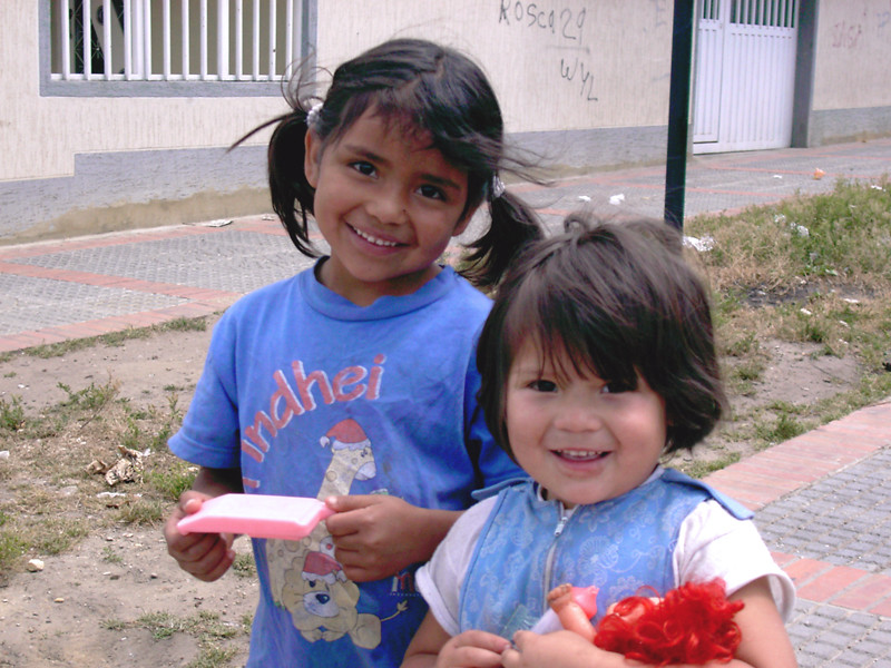 Happy kids in Bogota