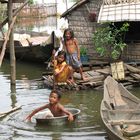 Happy Kids in Tonle Sap Floating Village - Cambodia