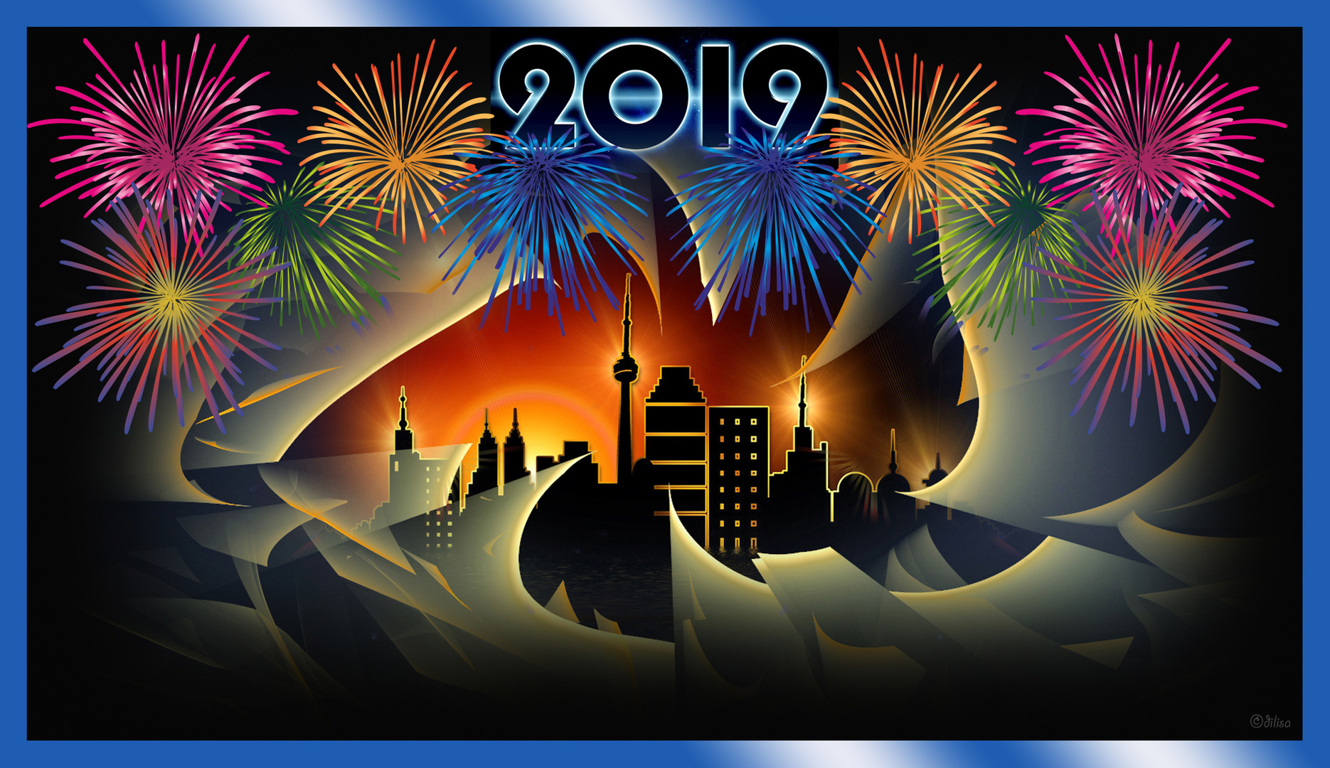 Happy New Year Foto &amp; Bild art, surreal, nacht Bilder auf