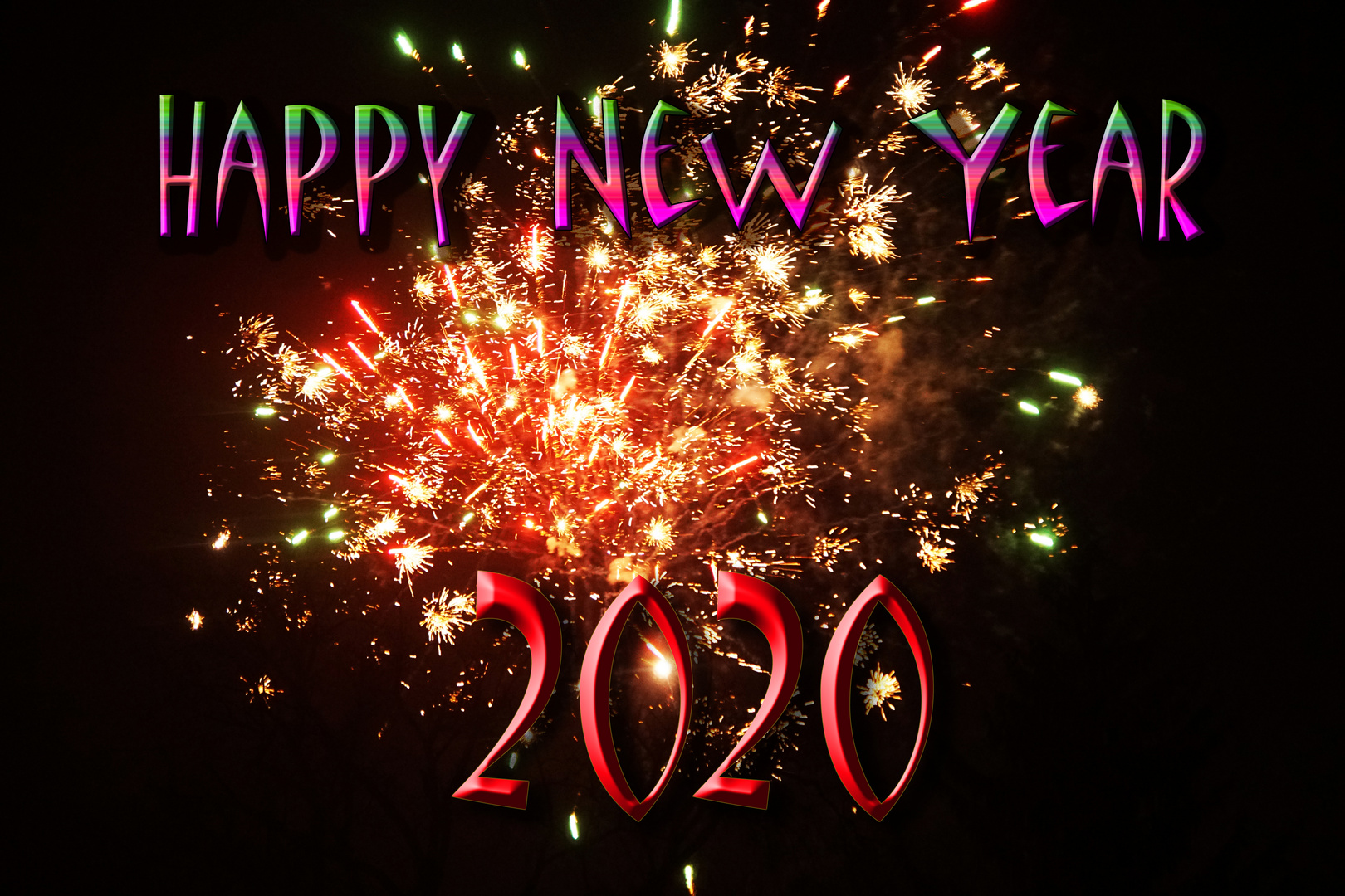 Happy New Year Foto & Bild | fotomontage, karten und kalender