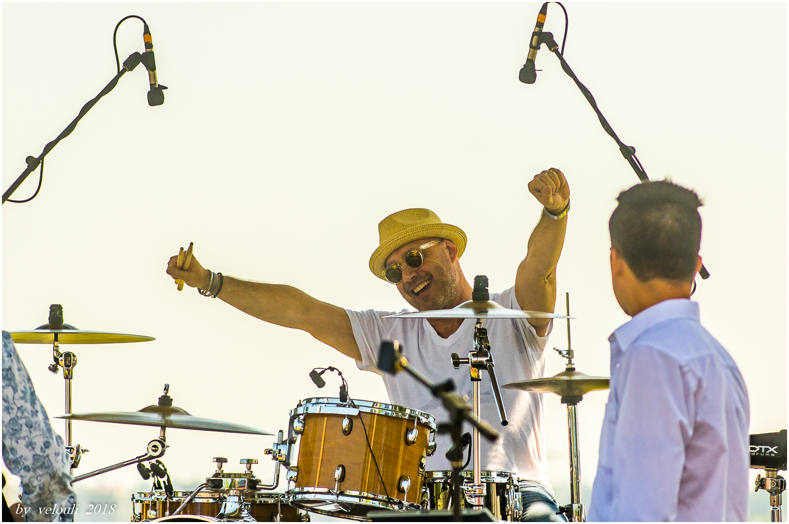 happy on the drums