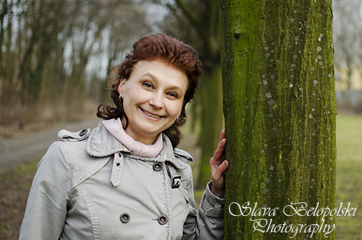 Happy Woman in a Park