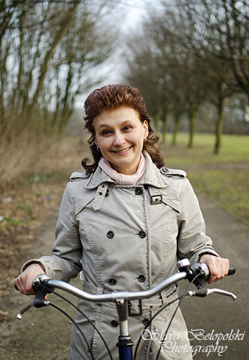Happy Woman on a Bicycle