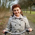 Happy Woman on a Bicycle