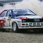 Harald Demuth im Audi Quattro - ADAC Rallye Deutschland 1983