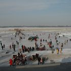 Harbin China 1.000s' of people work to get the ice ready from the frosen river