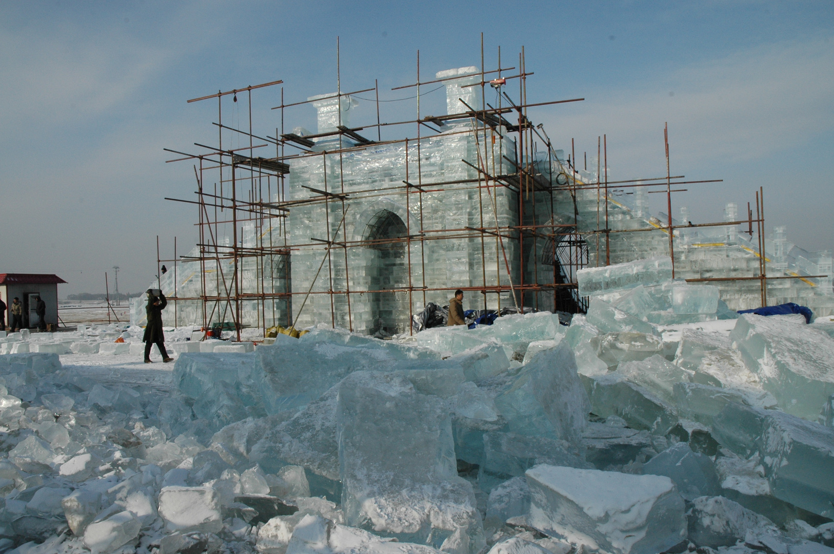 Harbin China the castle is growing as part of the ICE CITY Nov - March