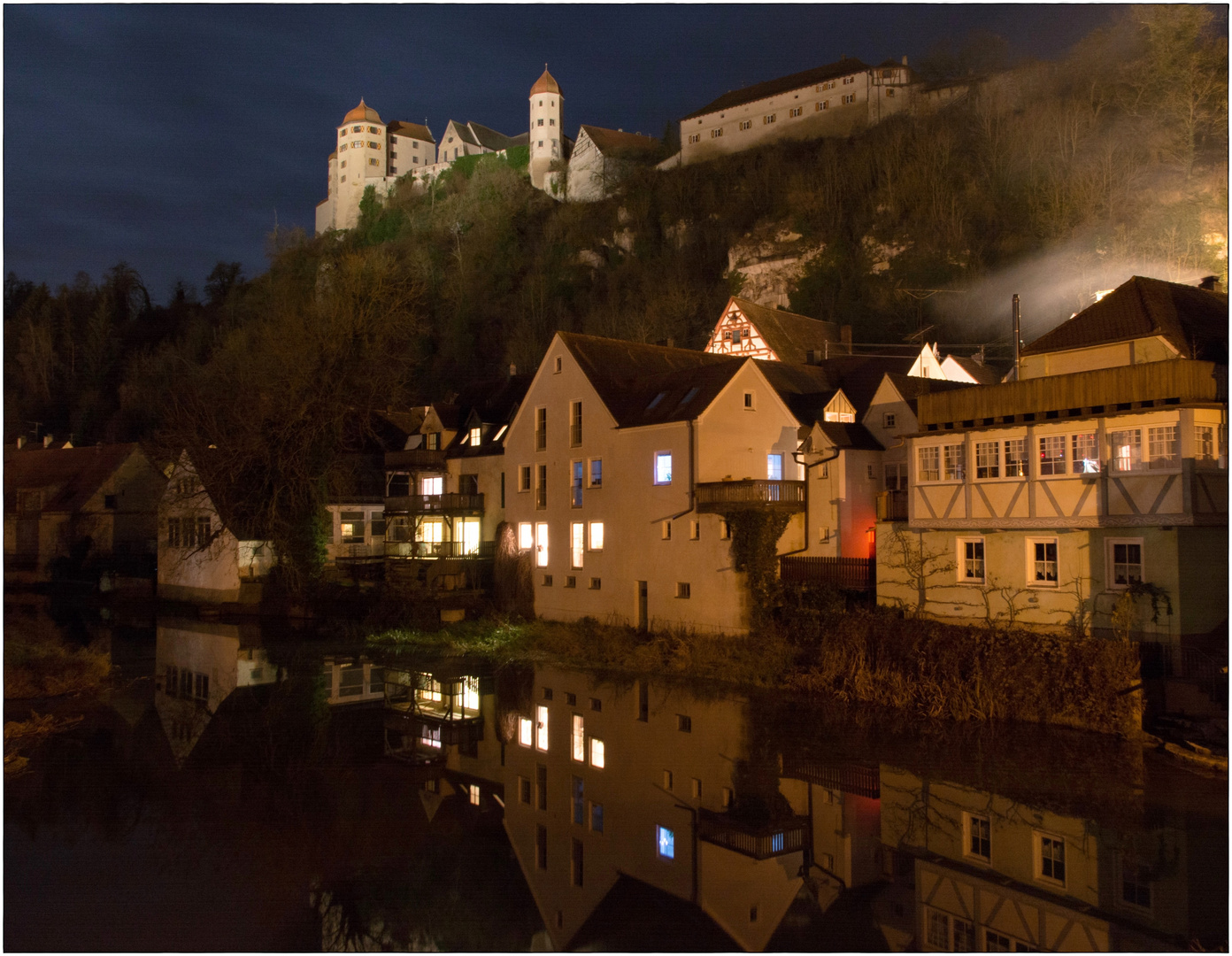 Harburg (Schwaben) bei Nacht