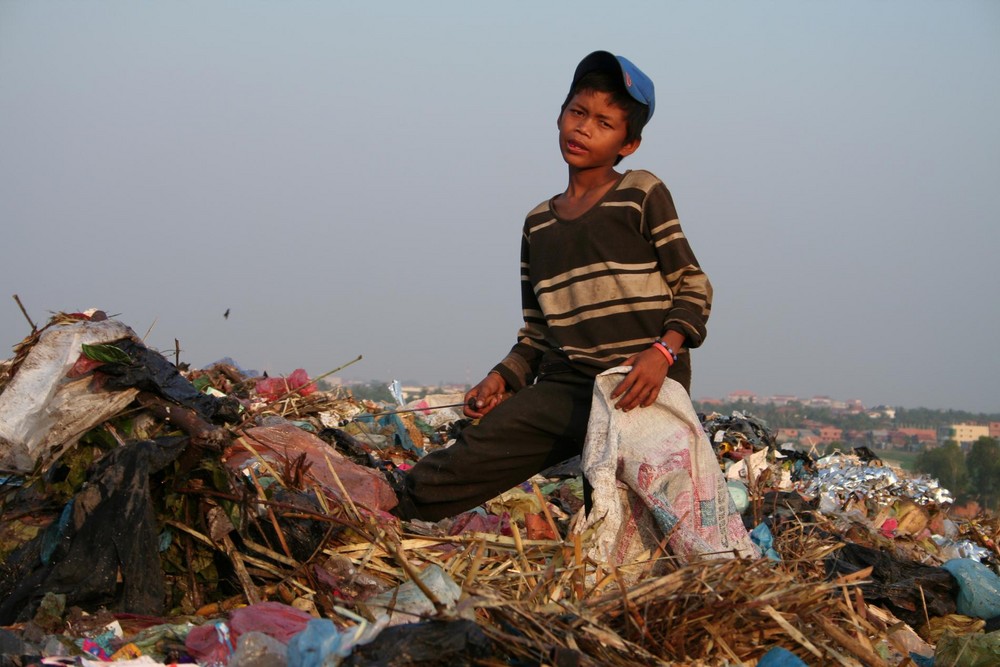 hard work in the garbage