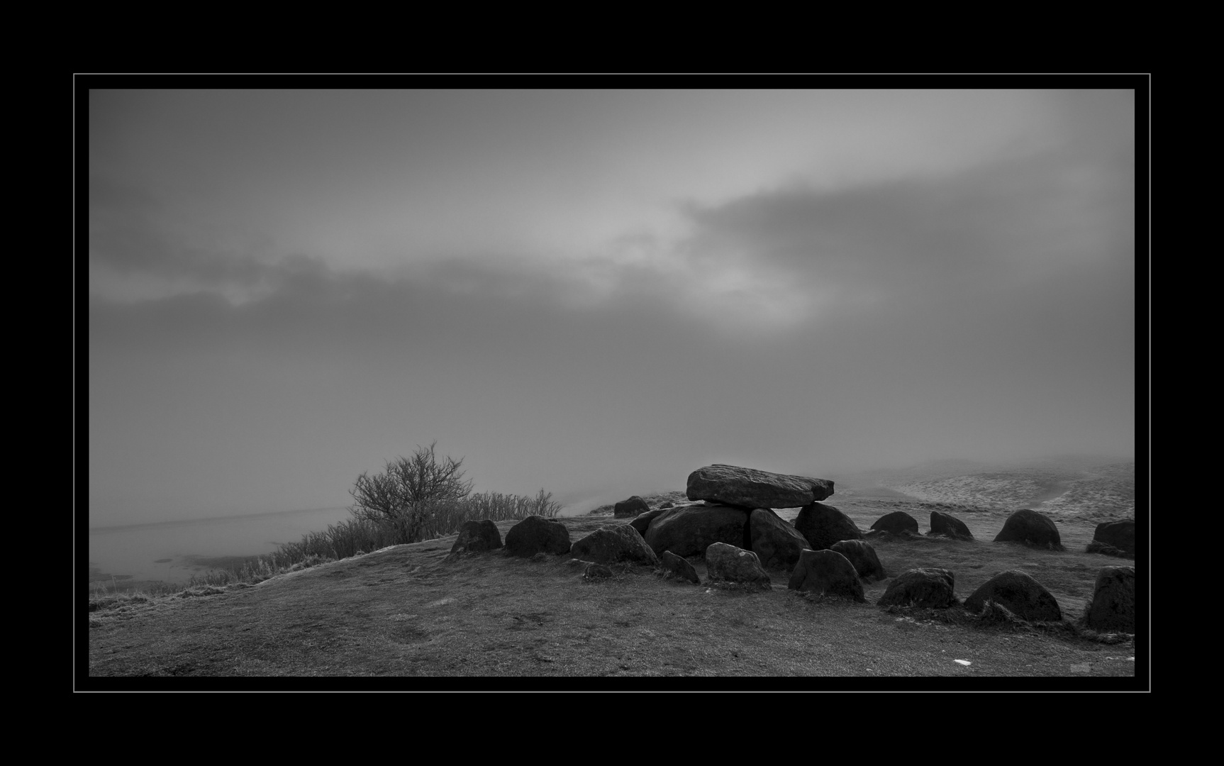 Harhooggrab im Morgennebel