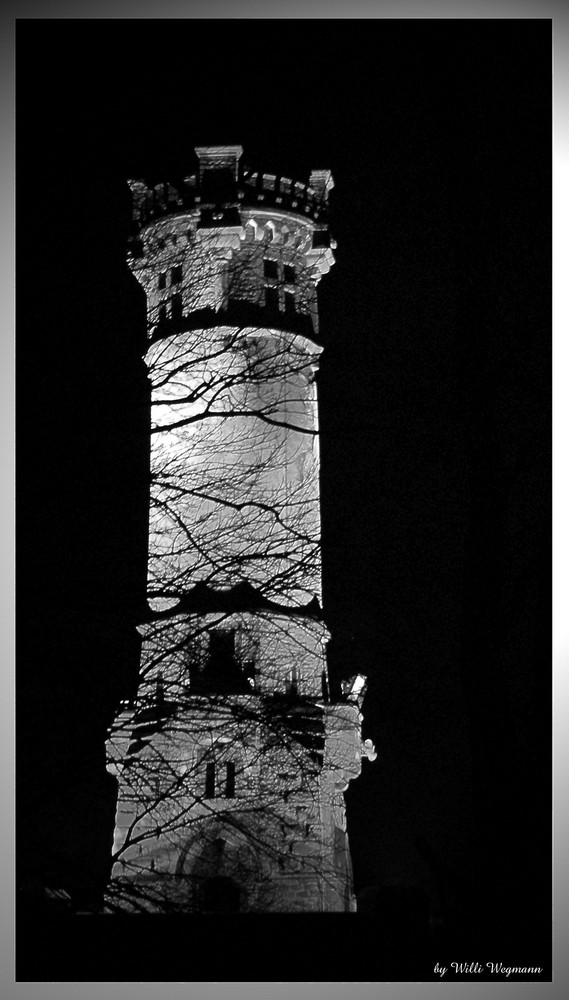 Harkortturm bei Nacht S/W