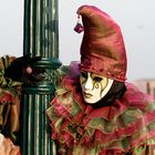 Harlekin in  bei Karneval in Venedig