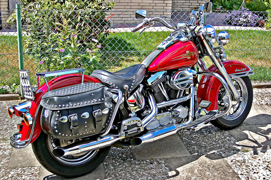 Harley Davidson Illustration 4 (Foto eines Kollegen)