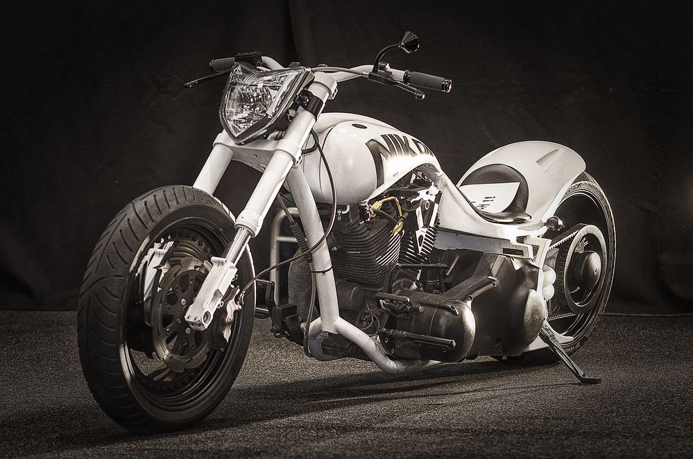 HarleyDavidson ShowBike auf der Nikon Solution Expo 2012 Foto & Bild autos & zweiräder