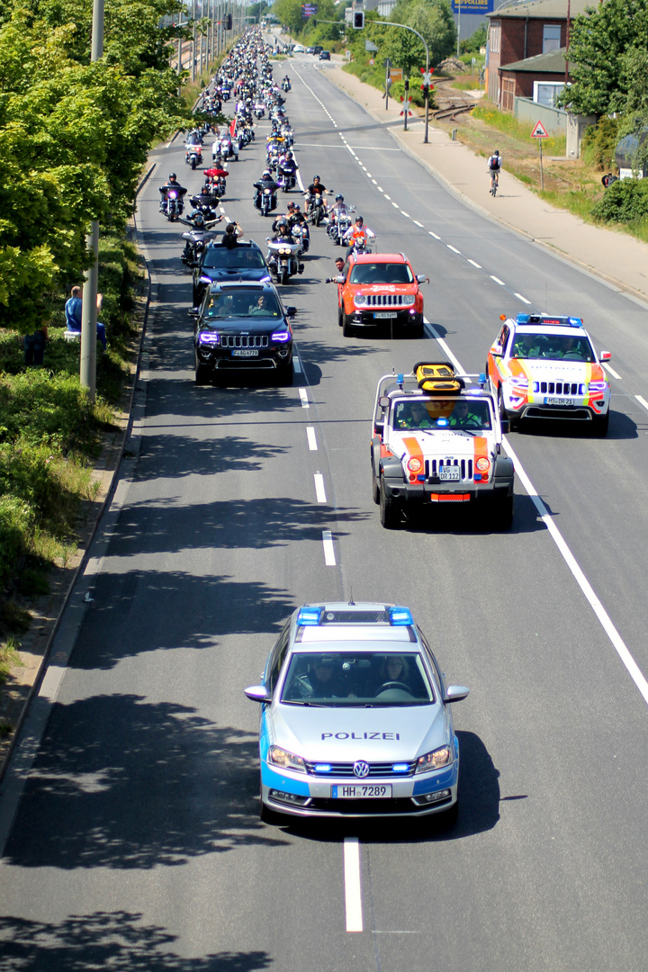 Harley Treffen Parade 2015 Hamburger Hafen