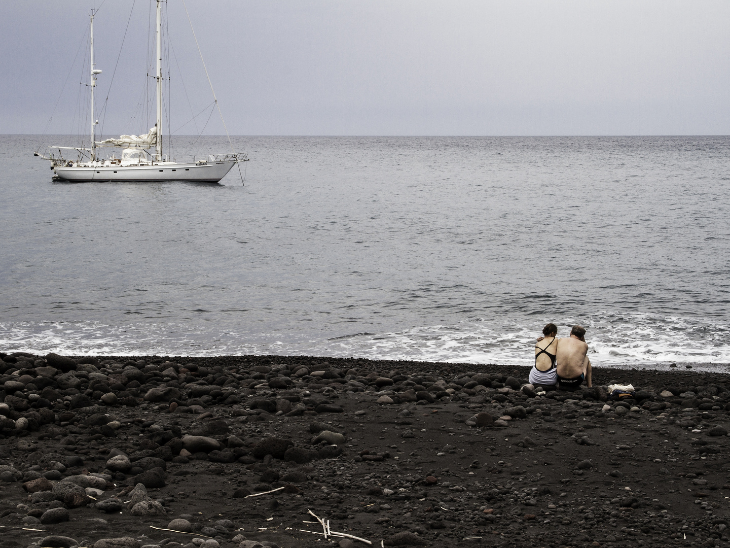 Harmonie am Vulkanstrand