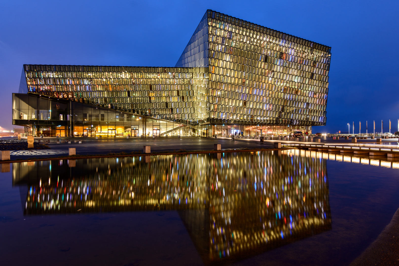 Harpa Reykjavik by night