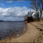 Harriersand eine Weserinsel im März