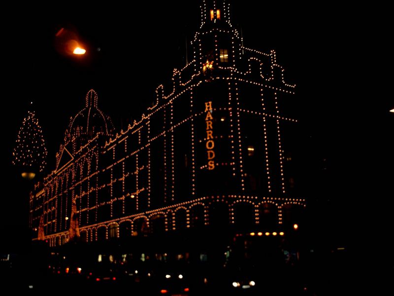 Harrods bei Nacht