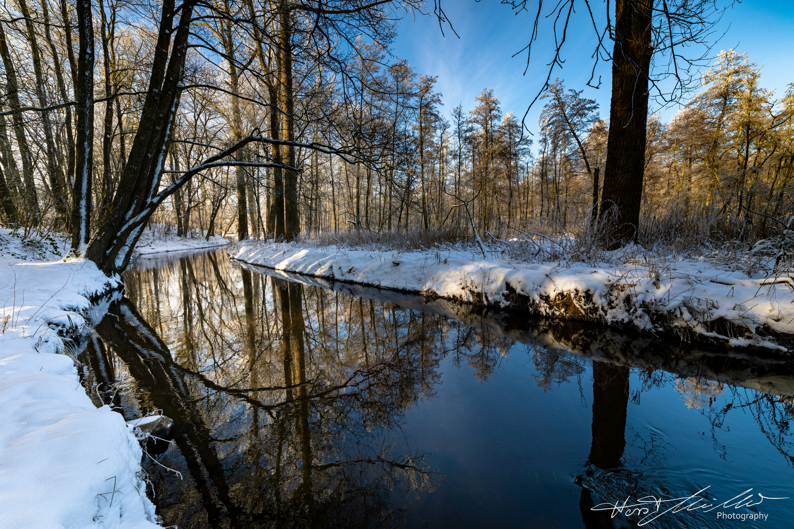 Harsefelder Auetal im Winterspiegel