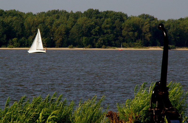 Hart am Wind auf der Elbe an einem wunderbaren Segeltag