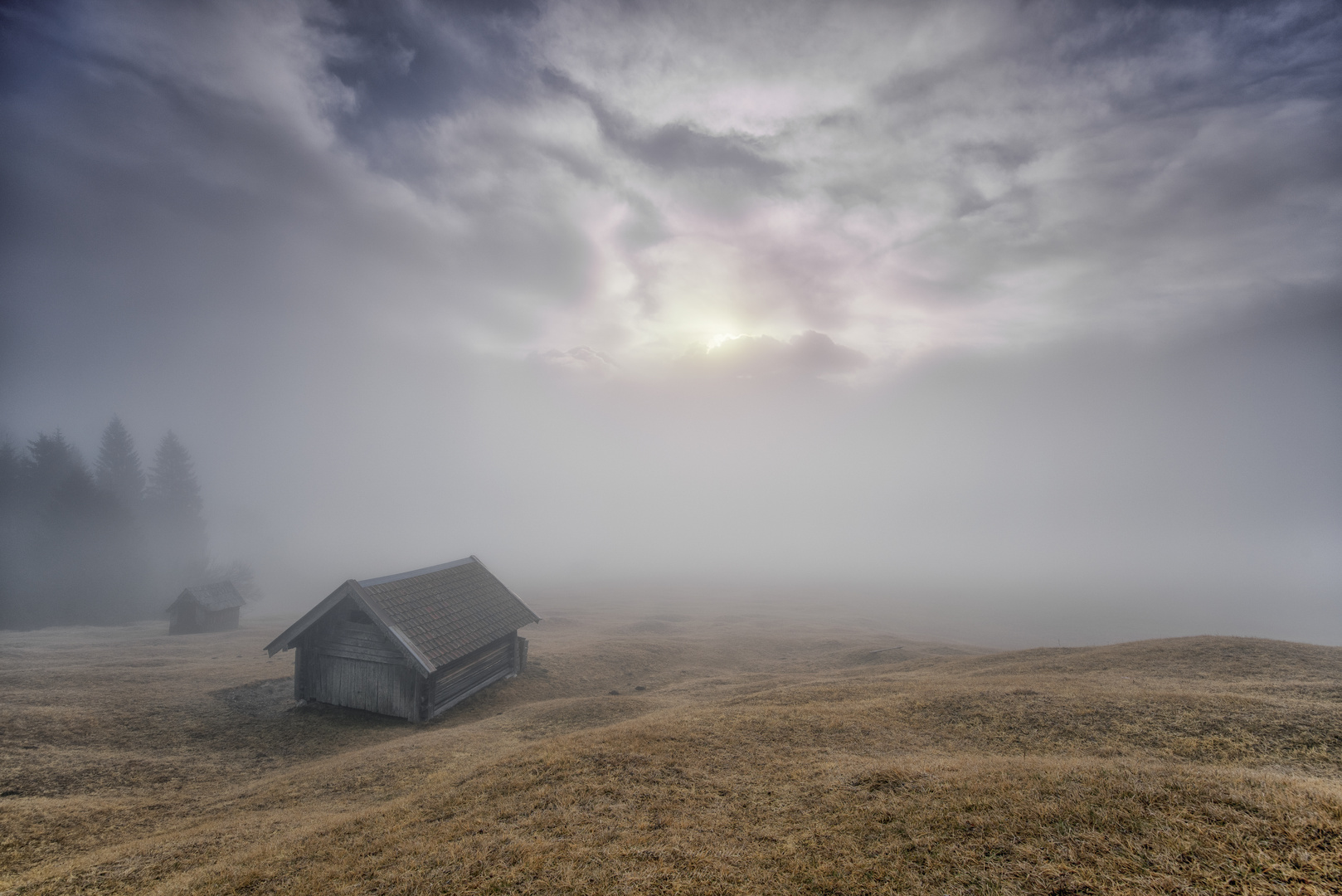 Hartnäckiger Nebel am Geroldsee 