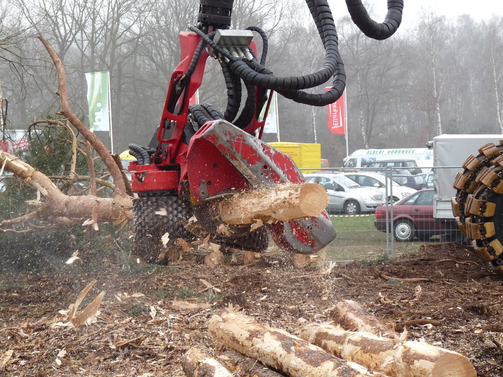 Harvester bei der Arbeit