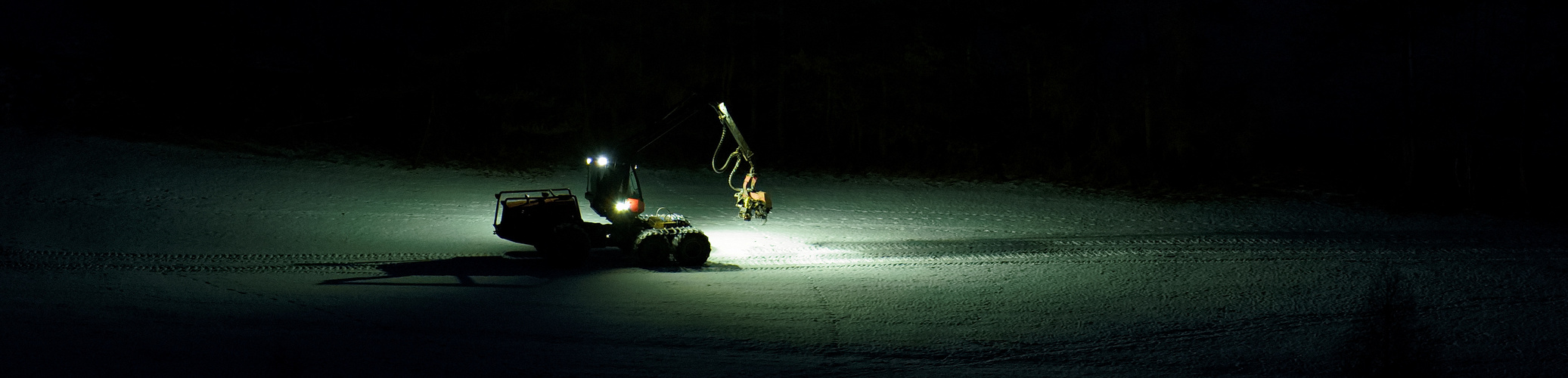 Harvester bei Nacht