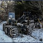 Harvester wartet auf Arbeit