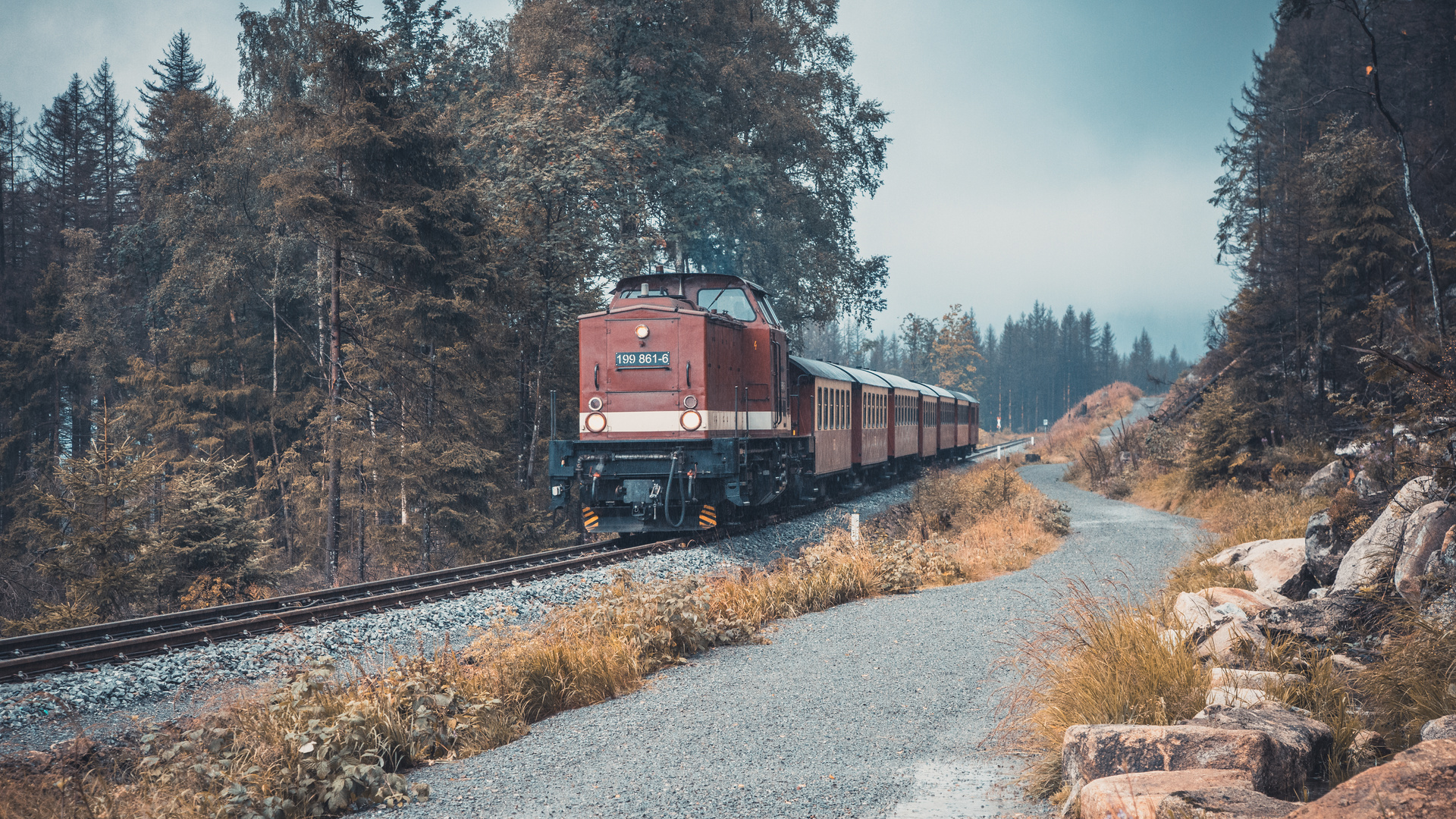 Harz - Brockenbahn in Anfahrt Schierke