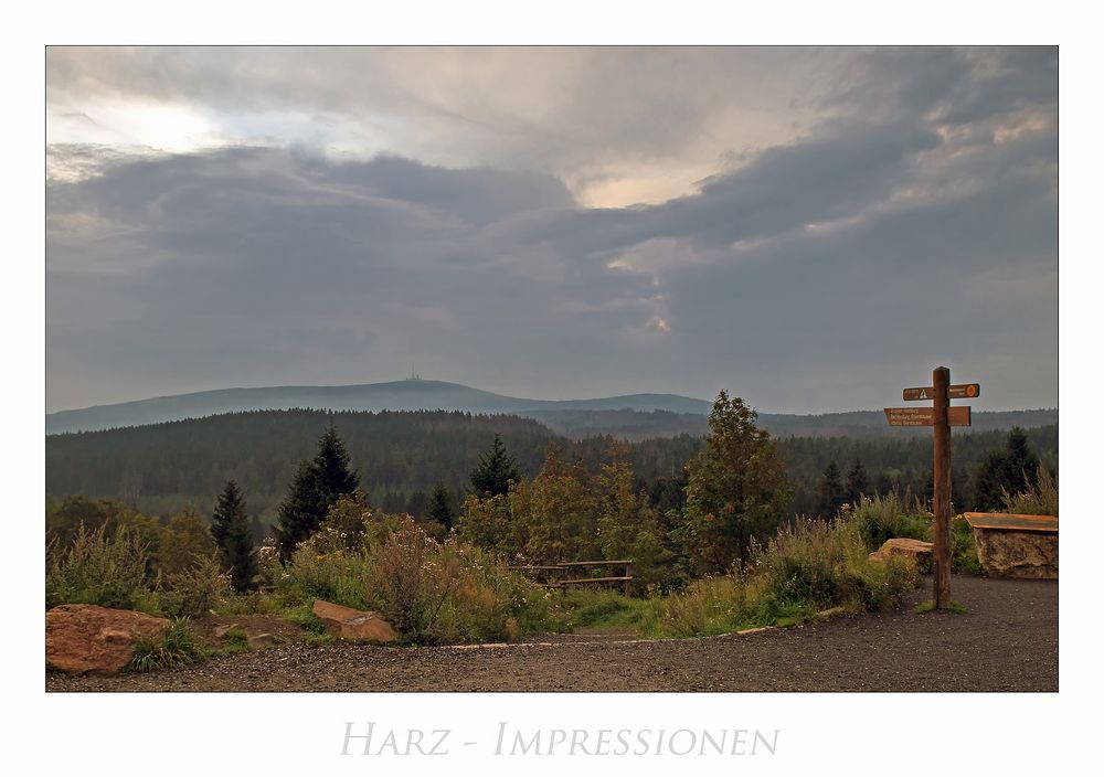 Harz - Impressionen " Blick, zum Brocken am Frühenmorgen...."