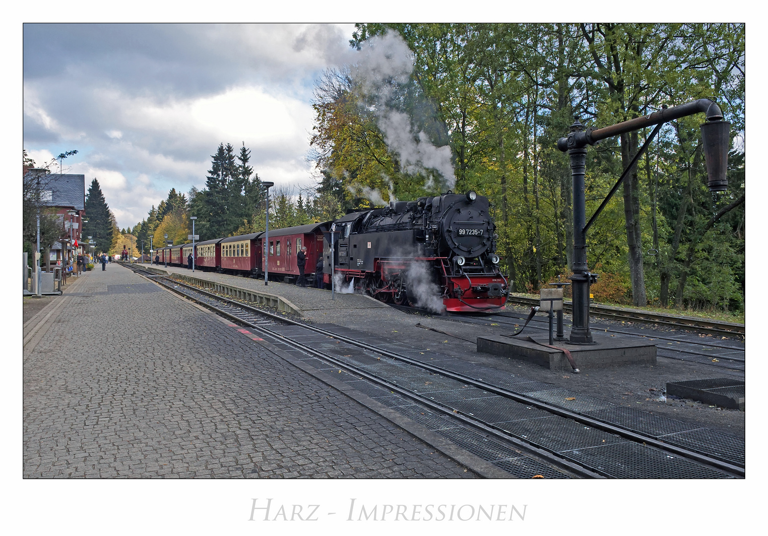 Harz - Impressionen " Brockenbahn in Drei Annen Hohne " als HDR