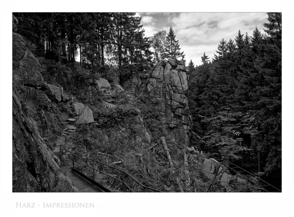 Harz - Impressionen " die Adlerklippen, im Okertal.."