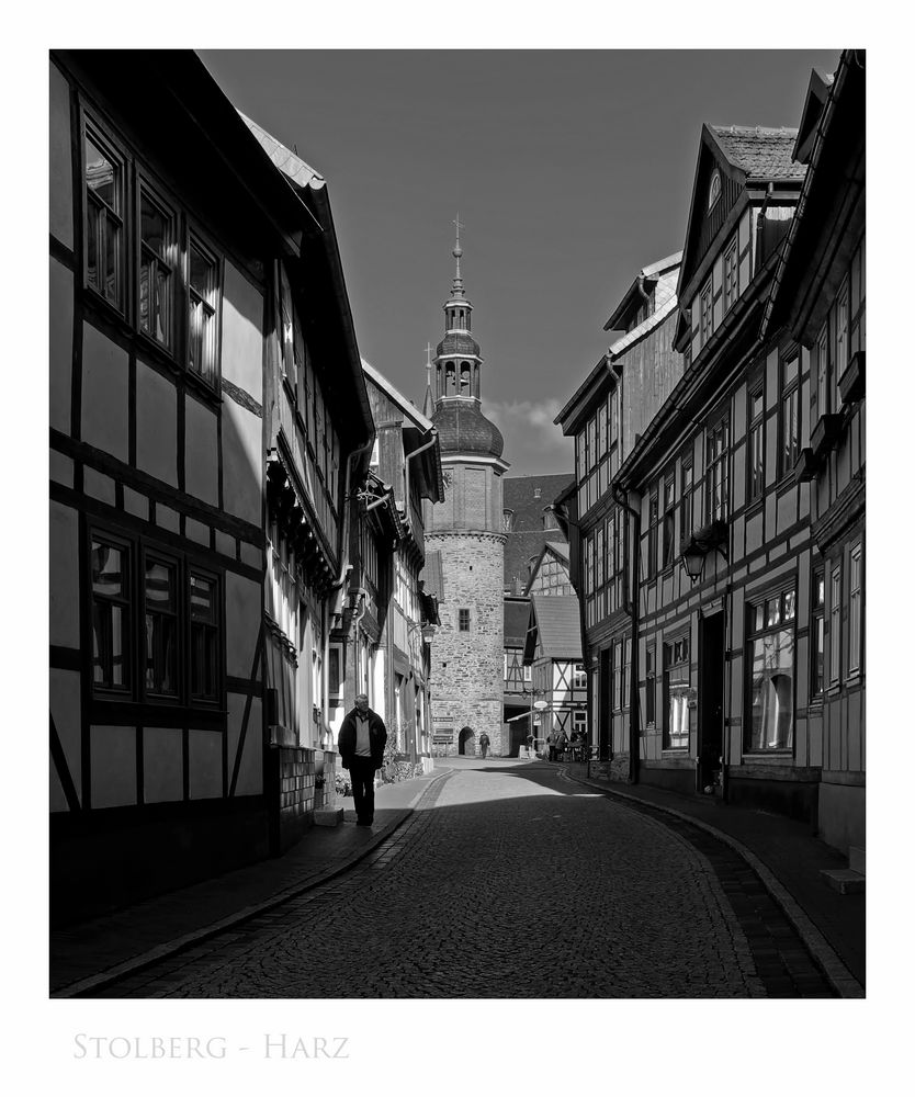 Harz- Impressionen " Stolberg, blick zum Saigerturm "