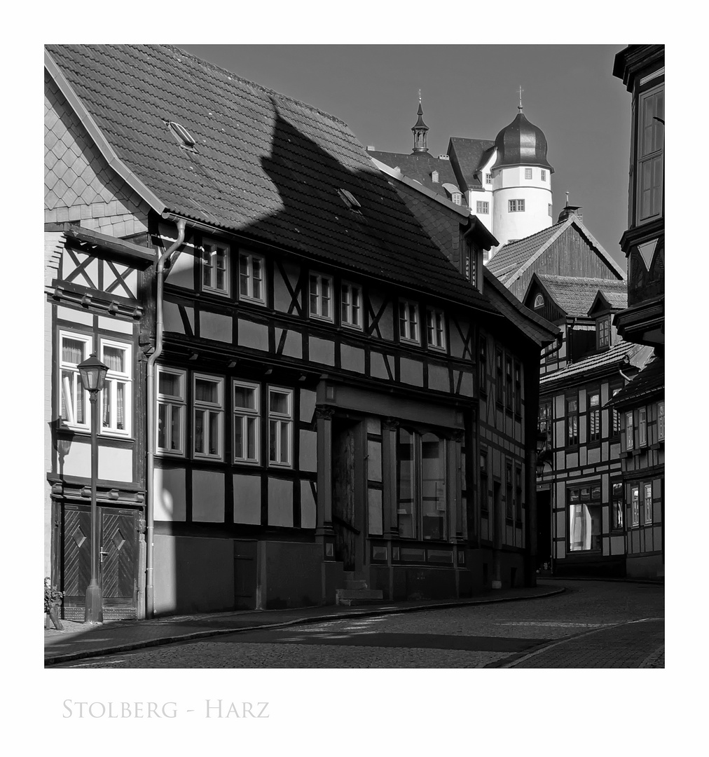 Harz- Impressionen " Stolberg, der Blick zum Schloss " "
