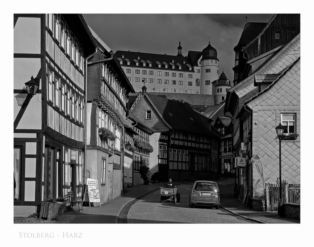 Harz- Impressionen " Stolberg, der Blick zum Schloß "