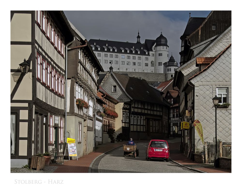 Harz- Impressionen " Stolberg, der Blick zum Schloß " Farbe